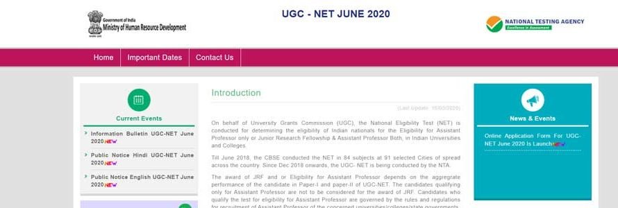 Registrations for UGC NET June 2020 have commenced