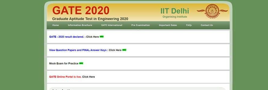 GATE 2020 Results have been released