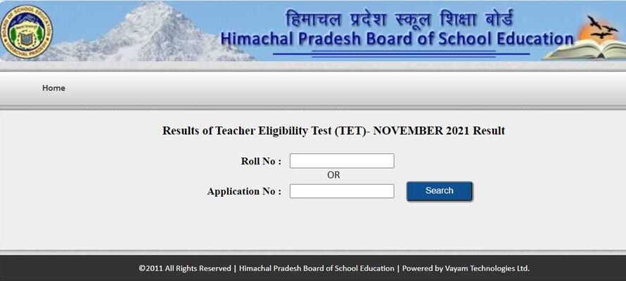 HP TET November 2021 results have been declared on hpbose.org