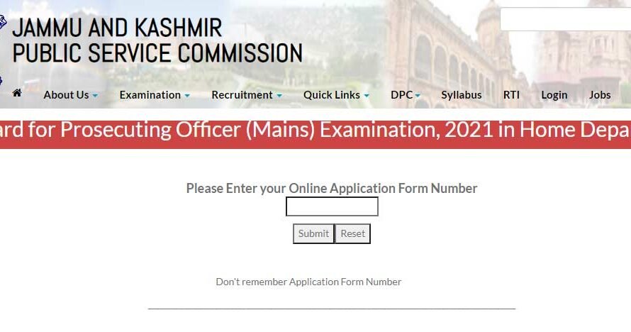 Released: JKPSC PO Main exam admit cards on jkpsc.nic.in