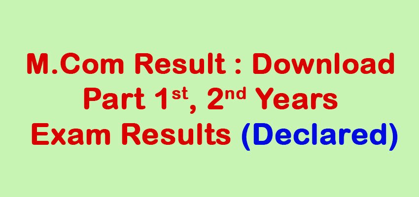 M.Com result