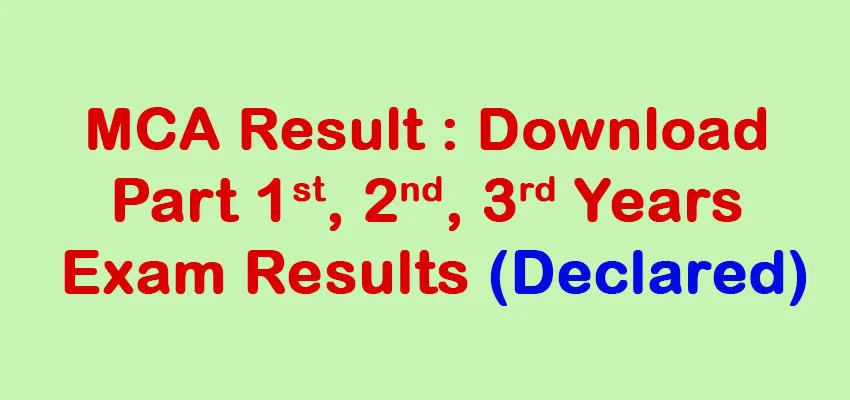 MCA Result